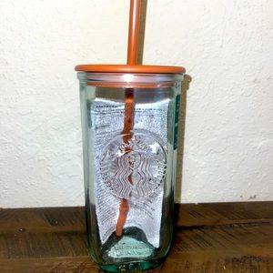 Starbucks 2024 Terracotta Brown Recycled Triangle Glass Cold Cup Tumbler